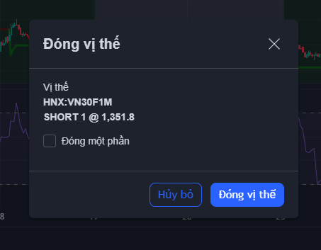 Xác nhận đóng vị thế