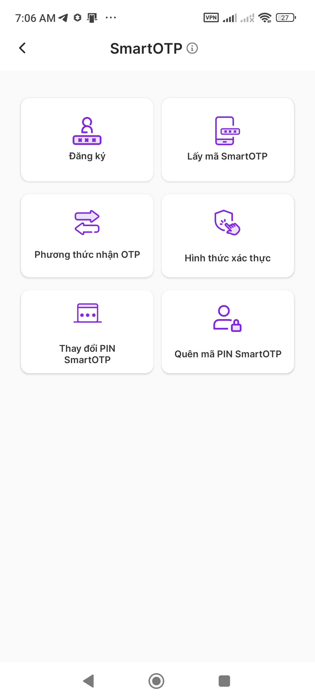Màn hình SmartOTP