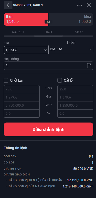 Điều Chỉnh Lệnh